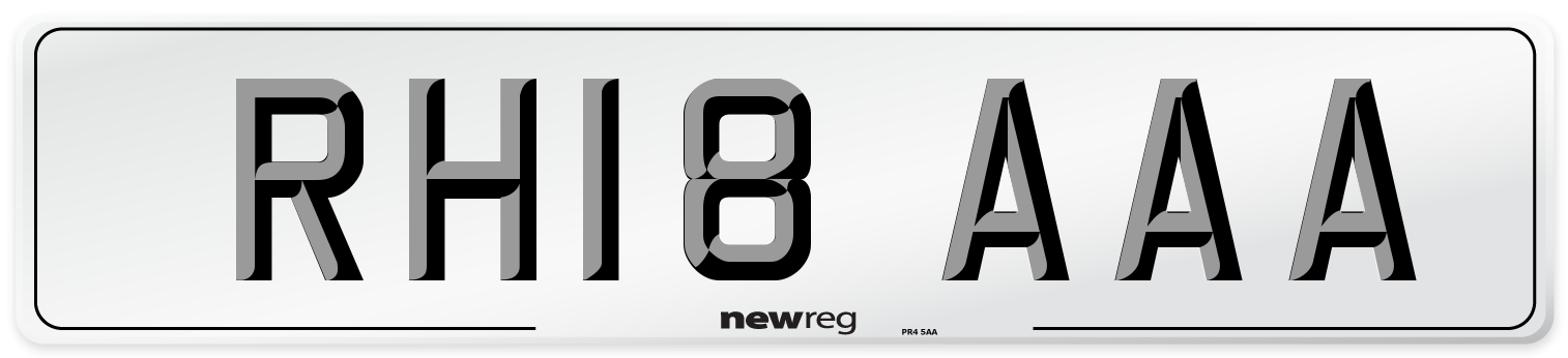 RH18 AAA Number Plate from New Reg